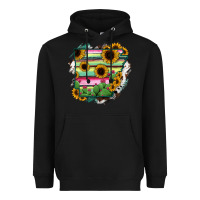 Black Arkansas Map Sunflower Cactus Serape Heavyweight Hoodie - RanaPortraitStore