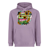 Lavender Arkansas Map Sunflower Cactus Serape Heavyweight Hoodie - RanaPortraitStore