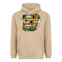 Mushroom Arkansas Map Sunflower Cactus Serape Heavyweight Hoodie - RanaPortraitStore