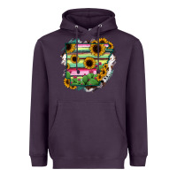 Plum Arkansas Map Sunflower Cactus Serape Heavyweight Hoodie - RanaPortraitStore