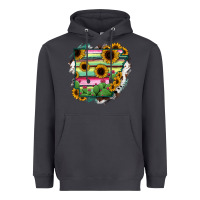 Smoke Arkansas Map Sunflower Cactus Serape Heavyweight Hoodie - RanaPortraitStore