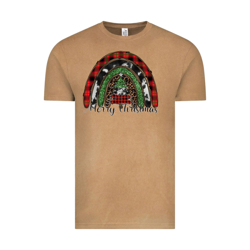 Merry Christmas Rainbow Vintage Tee by CowhideDigitalArt | Teevron