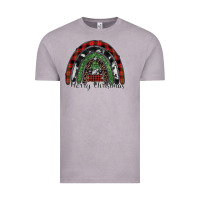 Vintage Zinc Merry Christmas rainbow Vintage Tee - CowhideDigitalArt