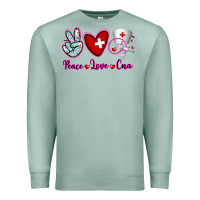 Seafoam Peace Love Cna Premium Sweatshirt - RanaPortraitStore