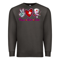 Smoke Peace Love Cna Premium Sweatshirt - RanaPortraitStore