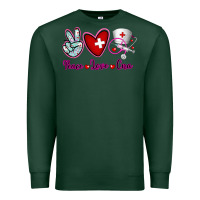 Sports Green Peace Love Cna Premium Sweatshirt - RanaPortraitStore