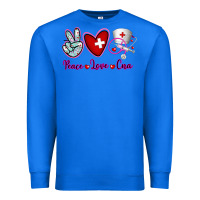 True Royal Peace Love Cna Premium Sweatshirt - RanaPortraitStore