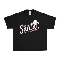 Black Dear Santa I Can Explain Urban Heavy Tee - artisFamous