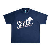 Navy Dear Santa I Can Explain Urban Heavy Tee - artisFamous