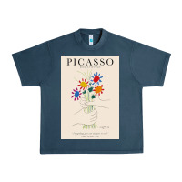 Midnight Navy pablo picasso   bouquet of peace Urban Heavy Tee - artisFamous