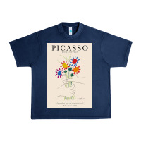 Navy pablo picasso   bouquet of peace Urban Heavy Tee - artisFamous