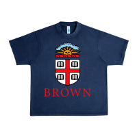 Navy brown university Urban Heavy Tee - artisFamous
