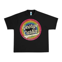 Black george carlin   retro rainbow faded style Urban Heavy Tee - artisFamous
