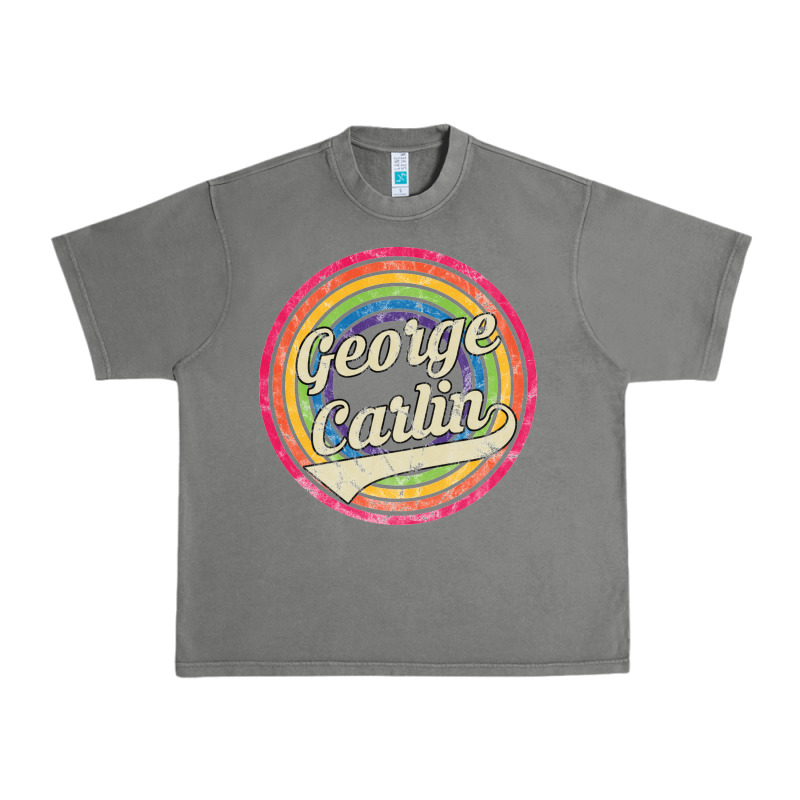 George Carlin   Retro Rainbow Faded Style Urban Heavy Tee by artisFamous | Teevron