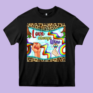 Pride Lgbtq Love Always Wins Peace Gender Symbol Heavy Core Tee Designed By Bundleandbundleshop