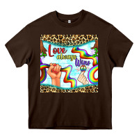 Chocolate Brown Pride lgbtq love always wins peace gender symbol Heavy Core Tee - BundleAndBundleShop