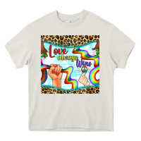 Cream Pride lgbtq love always wins peace gender symbol Heavy Core Tee - BundleAndBundleShop