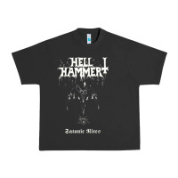 Pigment Black hell hammer Urban Heavy Tee - artisFamous