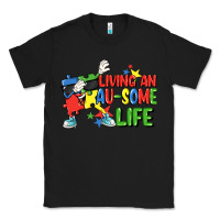 Black Living an au-some life Autism Awareness Day Classic Tee - FaDigitalArtStudio