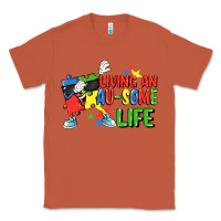 Copper Living an au-some life Autism Awareness Day Classic Tee - FaDigitalArtStudio