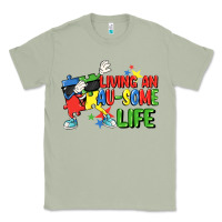 Matcha Living an au-some life Autism Awareness Day Classic Tee - FaDigitalArtStudio