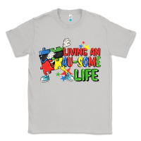 Moon Dust Living an au-some life Autism Awareness Day Classic Tee - FaDigitalArtStudio