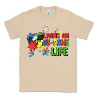 Mushroom Living an au-some life Autism Awareness Day Classic Tee - FaDigitalArtStudio