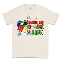Natural Living an au-some life Autism Awareness Day Classic Tee - FaDigitalArtStudio