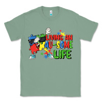 Sage Living an au-some life Autism Awareness Day Classic Tee - FaDigitalArtStudio