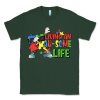 Sports Green Living an au-some life Autism Awareness Day Classic Tee - FaDigitalArtStudio