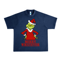 Navy Merry Whatever Grinch Urban Heavy Tee - artisFamous