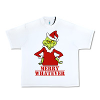 White Merry Whatever Grinch Urban Heavy Tee - artisFamous