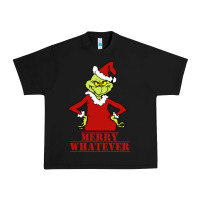 Black Merry Whatever Grinch Urban Heavy Tee - artisFamous