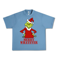 Pebble Blue Merry Whatever Grinch Urban Heavy Tee - artisFamous