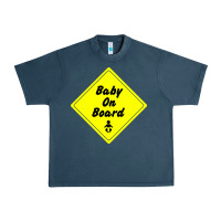 Midnight Navy baby on board Urban Heavy Tee - artisFamous