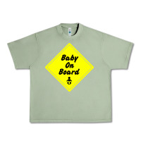 Oil Green baby on board Urban Heavy Tee - artisFamous