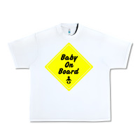 White baby on board Urban Heavy Tee - artisFamous