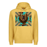 Antique Gold bear native american  tumbler Premium Hoodie - BarkalooDesign