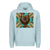 Blue Mist bear native american  tumbler Premium Hoodie - BarkalooDesign