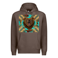 Coffee bear native american  tumbler Premium Hoodie - BarkalooDesign