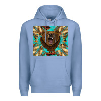 Colony Blue bear native american  tumbler Premium Hoodie - BarkalooDesign