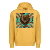 Mustard bear native american  tumbler Premium Hoodie - BarkalooDesign