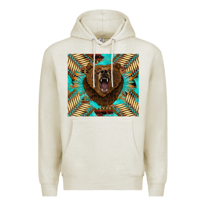 Bear Native American  Tumbler Premium Hoodie by BarkalooDesign | Teevron