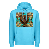 Ocean Blue bear native american  tumbler Premium Hoodie - BarkalooDesign