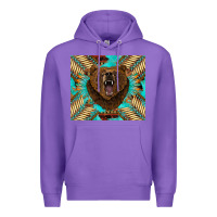 Purple bear native american  tumbler Premium Hoodie - BarkalooDesign