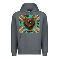 Rock bear native american  tumbler Premium Hoodie - BarkalooDesign