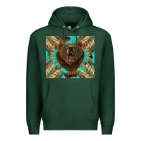 Sports Green bear native american  tumbler Premium Hoodie - BarkalooDesign