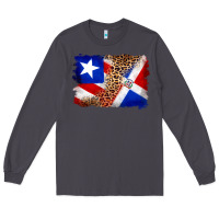 Smoke puerto rico and dominican republic flag Long Sleeve Tee - Artiststas