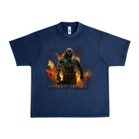 Navy disturbed 8 Urban Heavy Tee - artisFamous