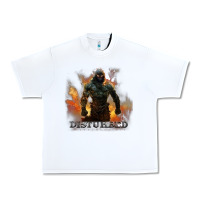 White disturbed 8 Urban Heavy Tee - artisFamous